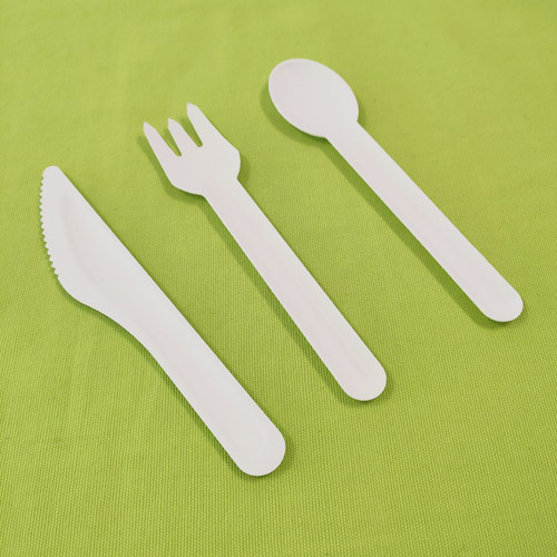 bagasse cultrum, furca et cochleare