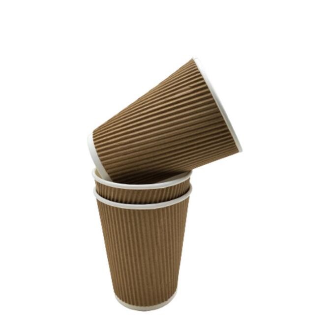 Food Grade Material Aufer Coffee Ripple Paper Cup