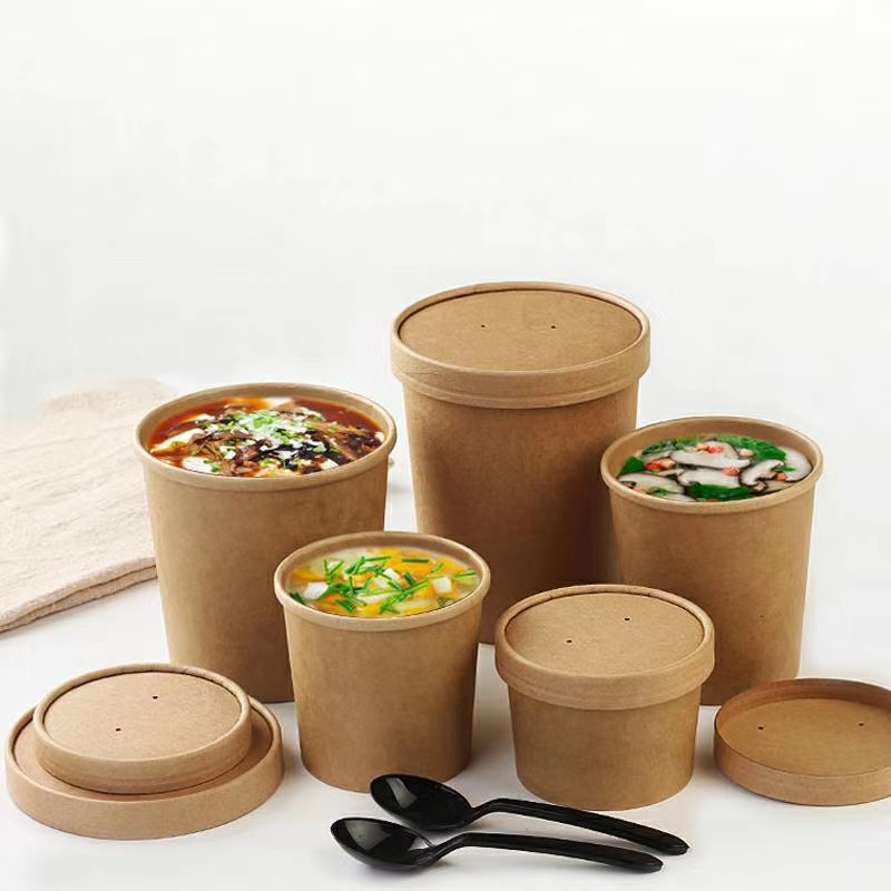 Regualr Kraft charta Soup Craft Cum charta Lid