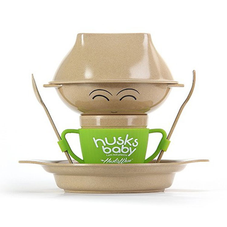 Reuseable Rice Husk Child Tableware Ornamentum